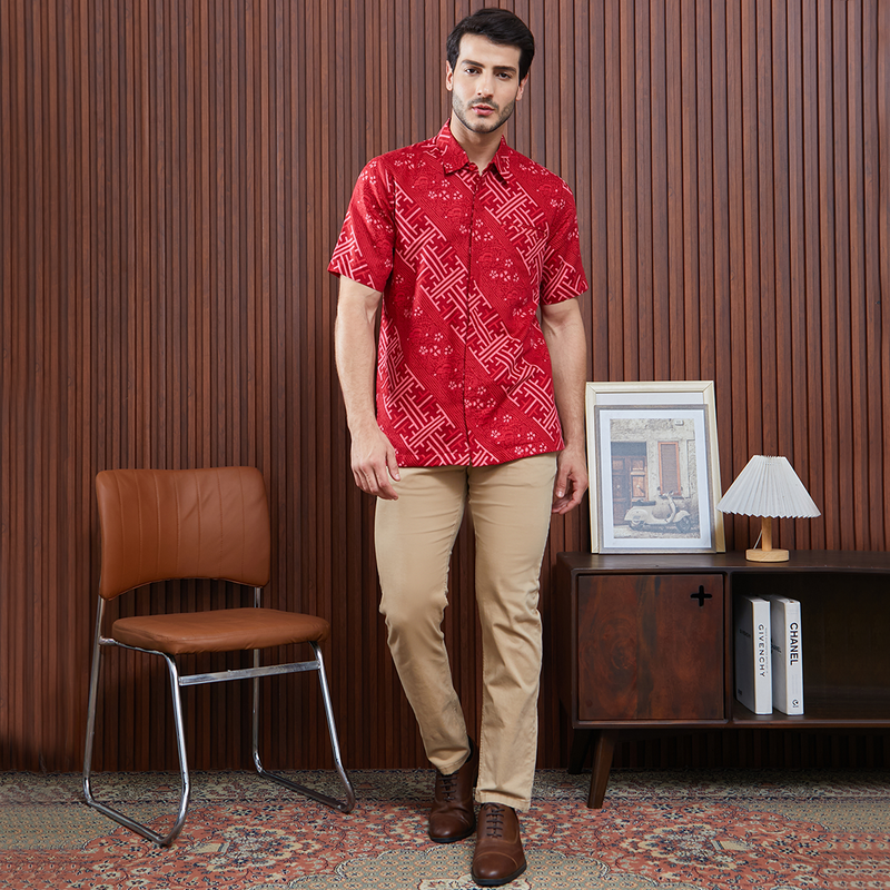 Nayara Kemeja Batik Satria Merah SH