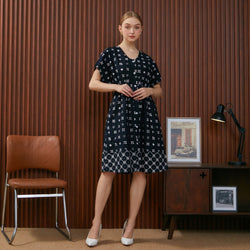 Nayara Dress Batik Savy Hitam