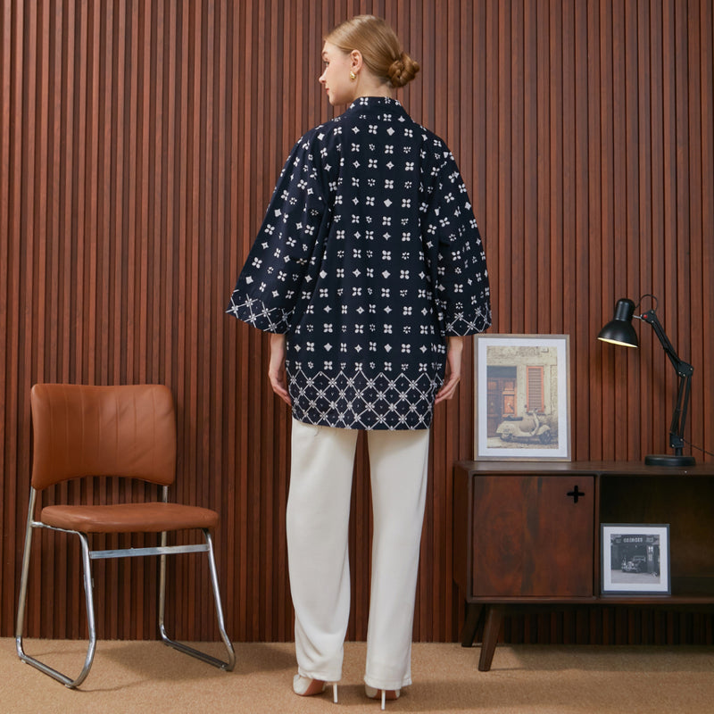 Nayara Outer Batik Kairo Hitam Unisex Pria dan Wanita
