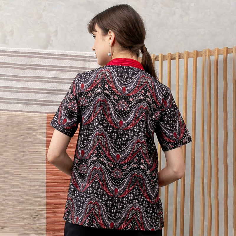 Blouse Batik Femia Hitam