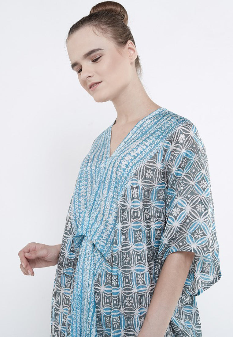 Dress Batik Alita Biru