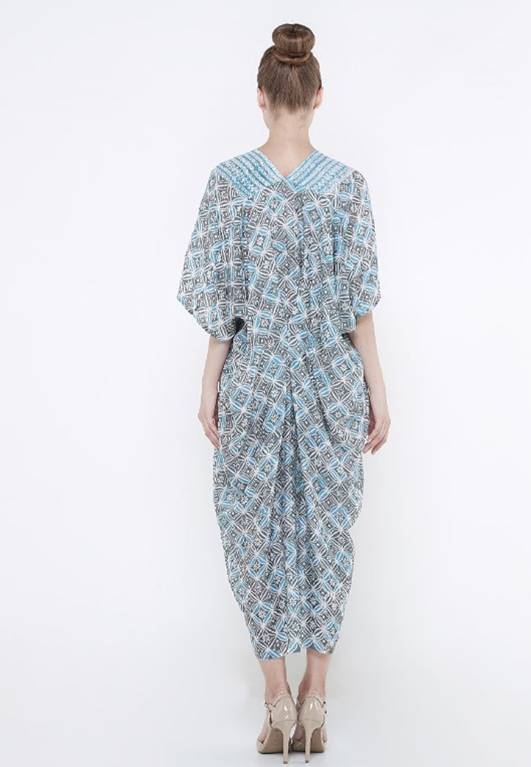 Dress Batik Alita Biru
