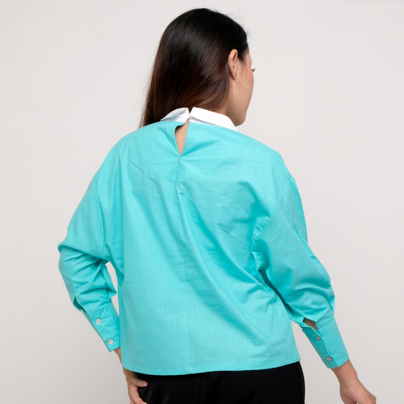 Blouse Binar Toska Muda