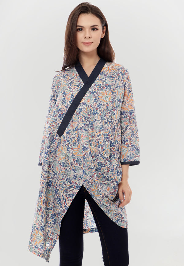 Blouse Batik Tiana Asoka Navy