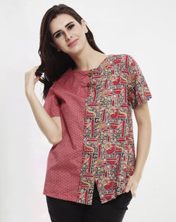 Blouse Batik Cili Merah - Women & Kids