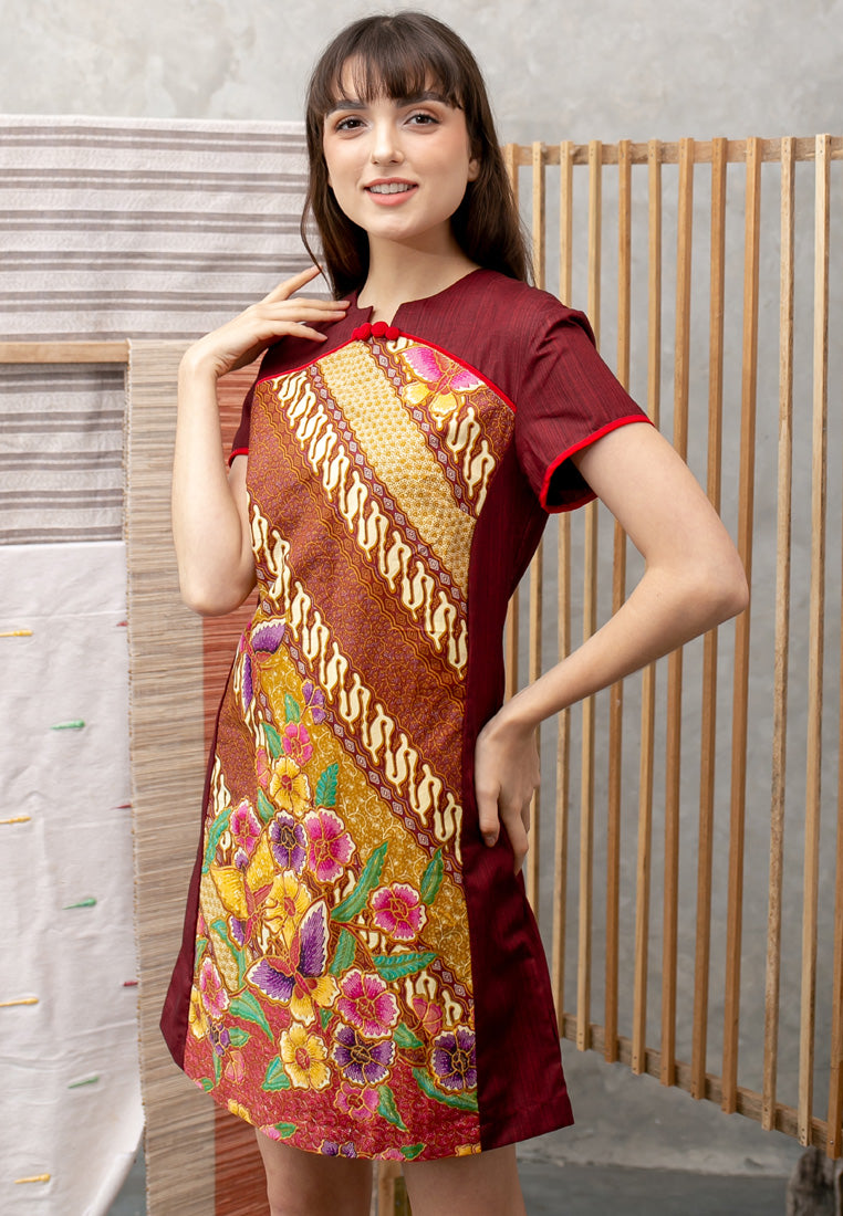 Dress Batik Lihua Gold