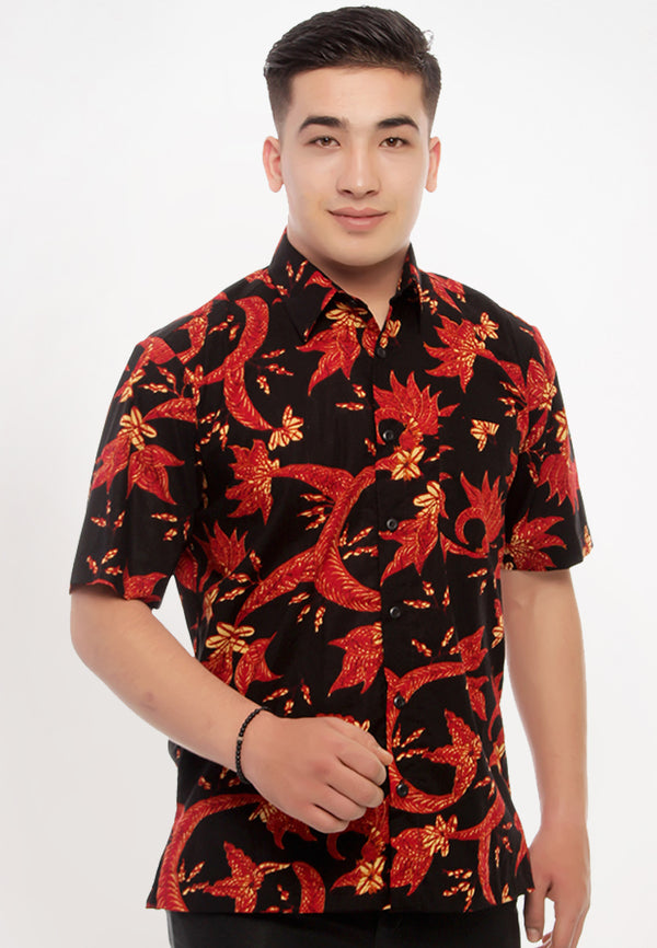 Kemeja Batik Nesa Hitam SH