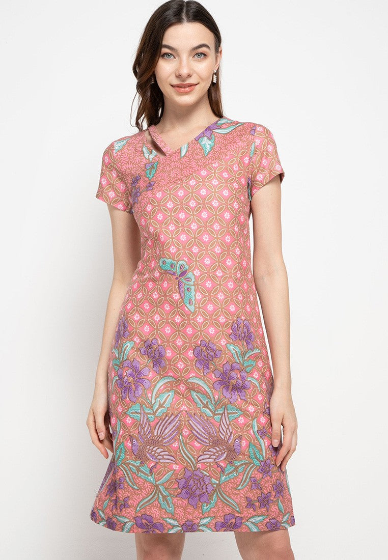 Dress Batik Alena Pink